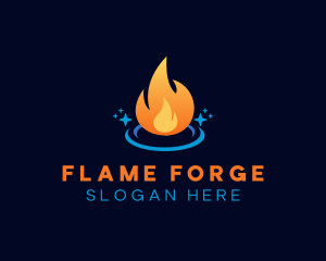 Flame Heat Energy logo design