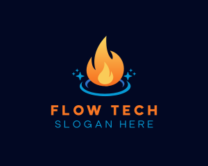 Flame Heat Energy logo design