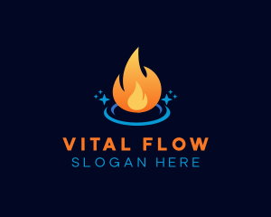 Flame Heat Energy logo design