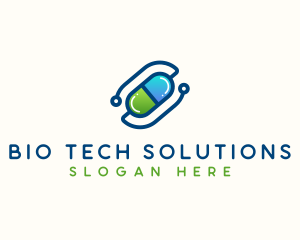 Tech Medical Pill  logo design