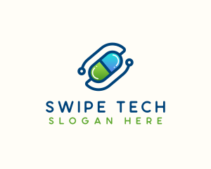 Tech Medical Pill  logo design