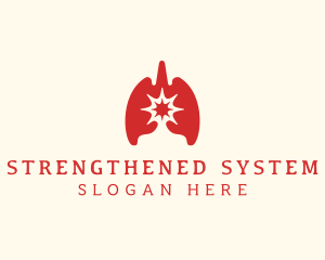 Respiratory Lung Virus logo design