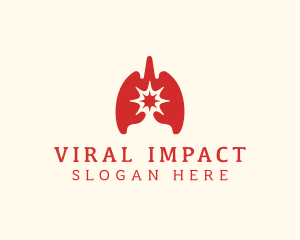 Respiratory Lung Virus logo design