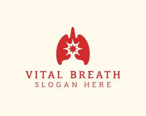 Respiratory Lung Virus logo design