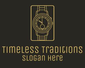 Gold Wristwatch Watch logo design