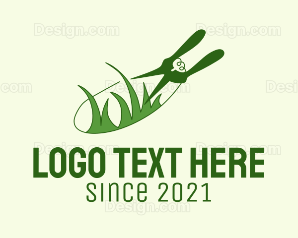 Green Grass Cutter Logo