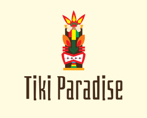 Colorful Tiki Statue logo