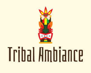 Colorful Tiki Statue logo design