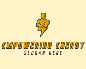 Lightning Human Bolt logo design