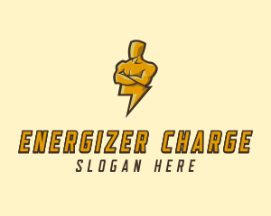 Lightning Human Bolt logo design