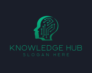 Science Technology Head logo design