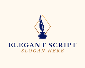 Elegant Quill Pen logo design