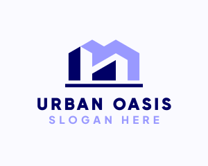 Violet Building Apartment logo design