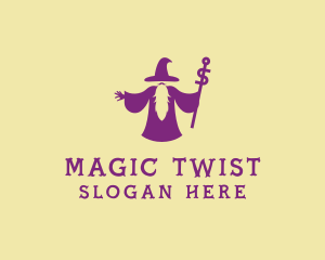 Magical Wizard Wand logo design