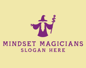 Magical Wizard Wand logo design