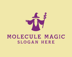 Magical Wizard Wand logo design