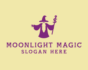 Magical Wizard Wand logo design