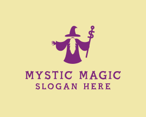 Magical Wizard Wand logo design