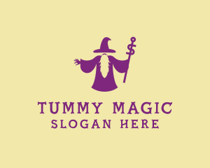 Magical Wizard Wand logo design