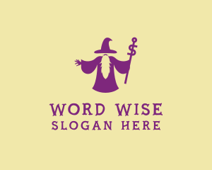 Magical Wizard Wand logo design