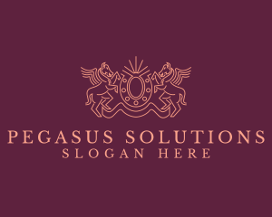 Pegasus Horse Monoline logo