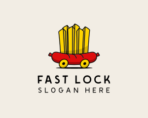 Fast Food Sausage  logo design