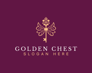 Golden Wings Key logo design