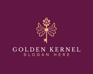 Golden Wings Key logo design