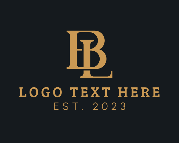 Letter BL logo example 2