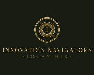 Travel Compass Navigation logo design