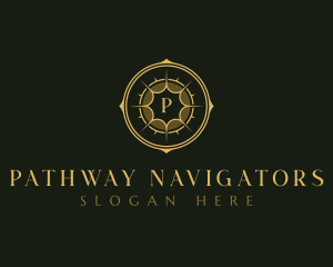 Travel Compass Navigation logo design