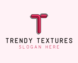 Red Pink Letter T logo design