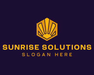 Sunrise Solar Hexagon logo