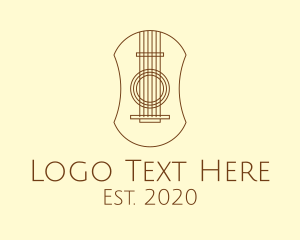 Guitar - Elegant Guitar Strings logo design