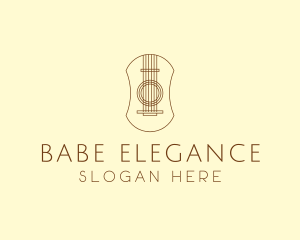 Elegant Guitar Strings logo design