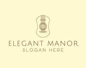 Elegant Guitar Strings logo design