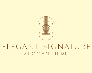 Elegant Guitar Strings logo design