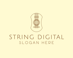 Elegant Guitar Strings logo design