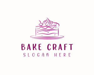 Baking Cake Dessert logo design