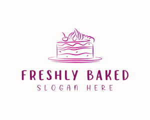 Baking Cake Dessert logo design