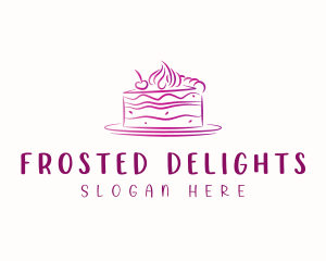 Baking Cake Dessert logo design