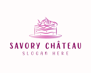 Baking Cake Dessert logo design