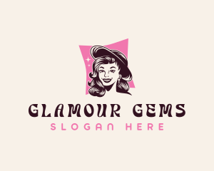 Retro Fashion Woman logo design