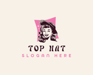 Retro Fashion Woman logo design