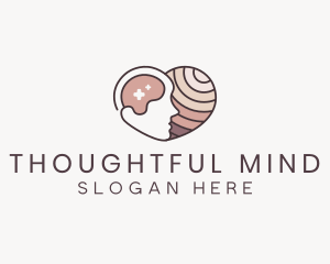 Psychology Mental Heart logo design