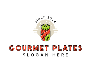 Gourmet Vegetable Sushi logo design