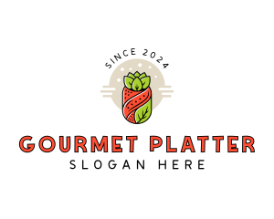 Gourmet Vegetable Sushi logo design