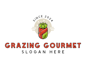 Gourmet Vegetable Sushi logo design