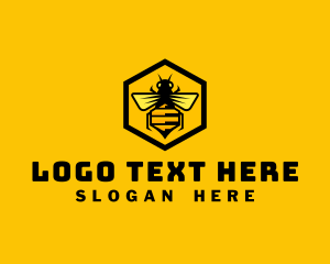 Hexagon Honey Bee logo
