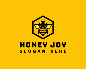Hexagon Honey Bee logo